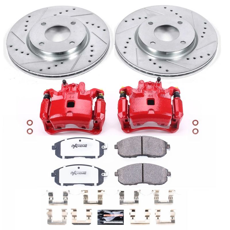 PSB Z26 Street Kit w/Cals - Power Stop 07-12 Nissan Sentra Front Z26 Street Warrior Brake Kit w/Calipers