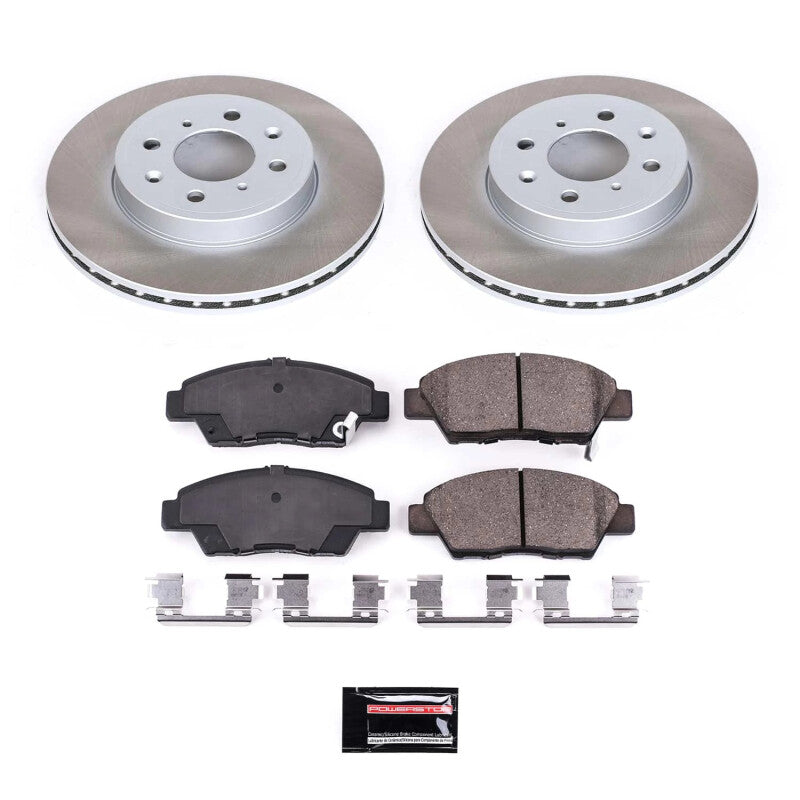 PSB Semi-Coated Rotor Kits - Power Stop 15-20 Honda Fit Front Semi-Coated Rotor Kit