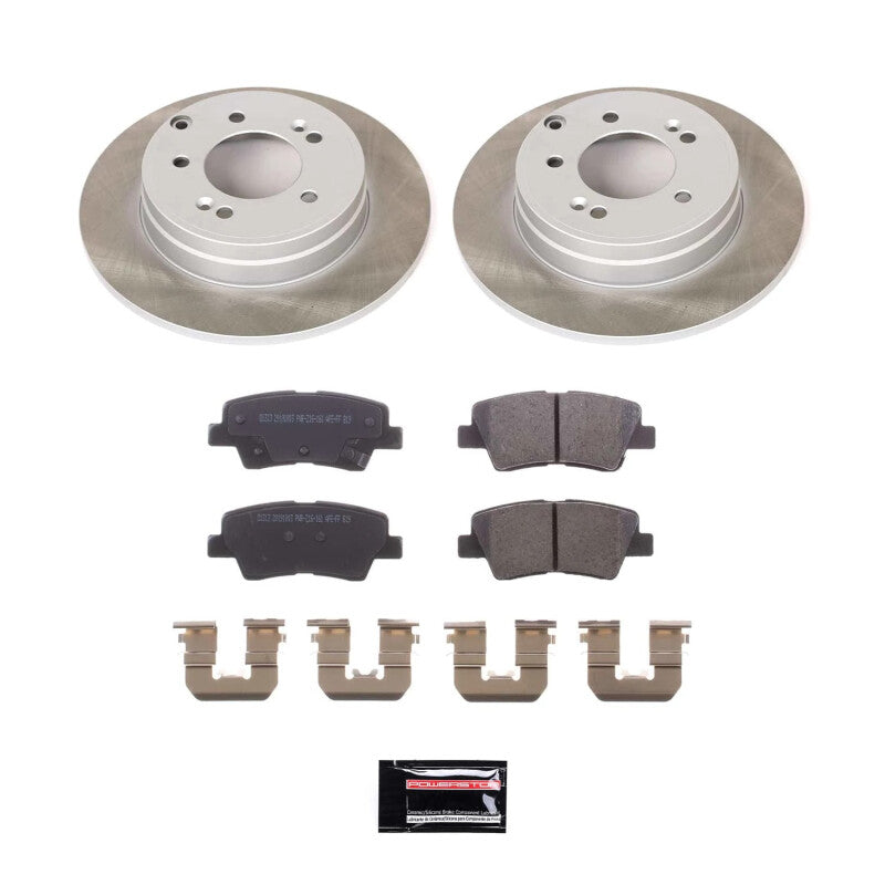 PSB Semi-Coated Rotor Kits - Power Stop 11-16 Kia Optima Rear Semi-Coated Rotor Kit