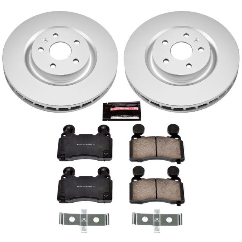PSB Z17 Evolution Coated Kit - Power Stop 10-15 Chevrolet Camaro Front Z17 Evolution Geomet Coated Brake Kit