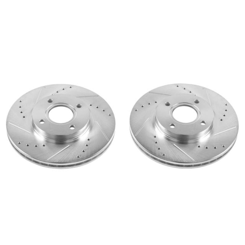 PSB Evolution Drill/Slot Rotor - Power Stop 14-19 Ford Fiesta Front Evolution Drilled & Slotted Rotors - Pair