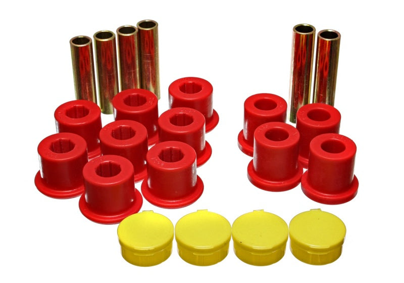 ES Spring/Shackle Bush - Red - Energy Suspension Rear Leaf Spring Set - Red