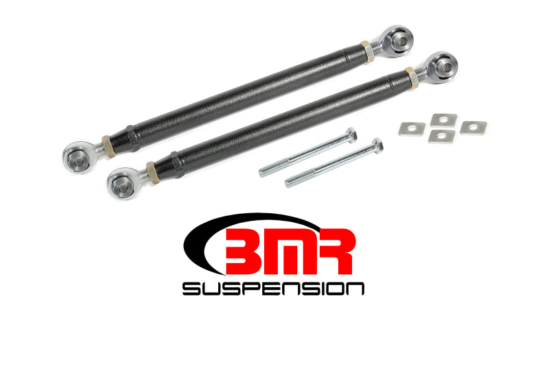 BMR Toe Rods - BMR 16-17 6th Gen Camaro Rear Double Adj. Rod Ends Toe Rods - Black Hammertone