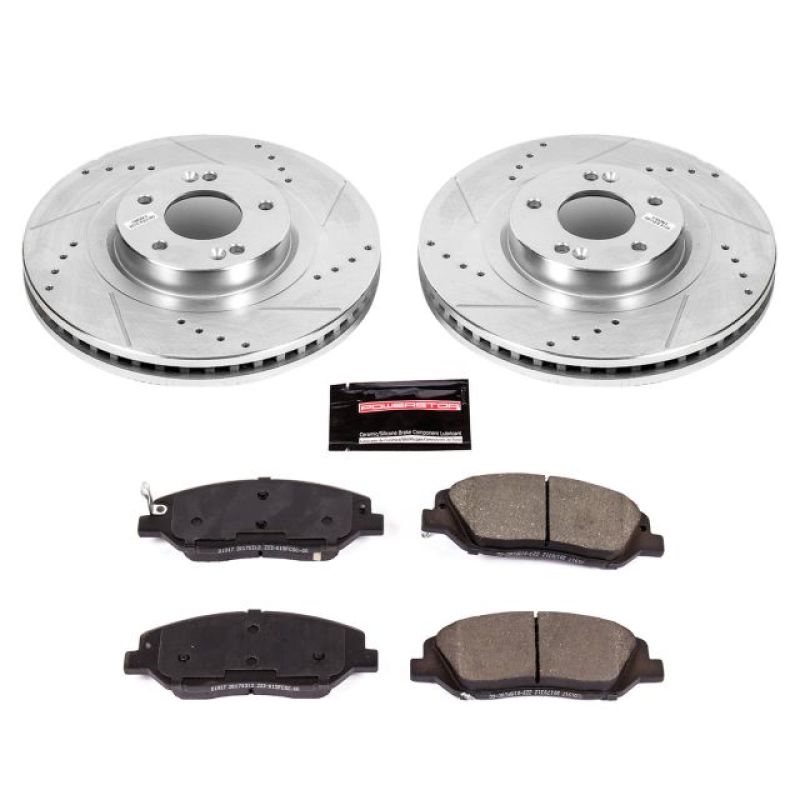 PSB Z23 Evolution Kit - Power Stop 17-18 Hyundai Santa Fe Front Z23 Evolution Sport Brake Kit