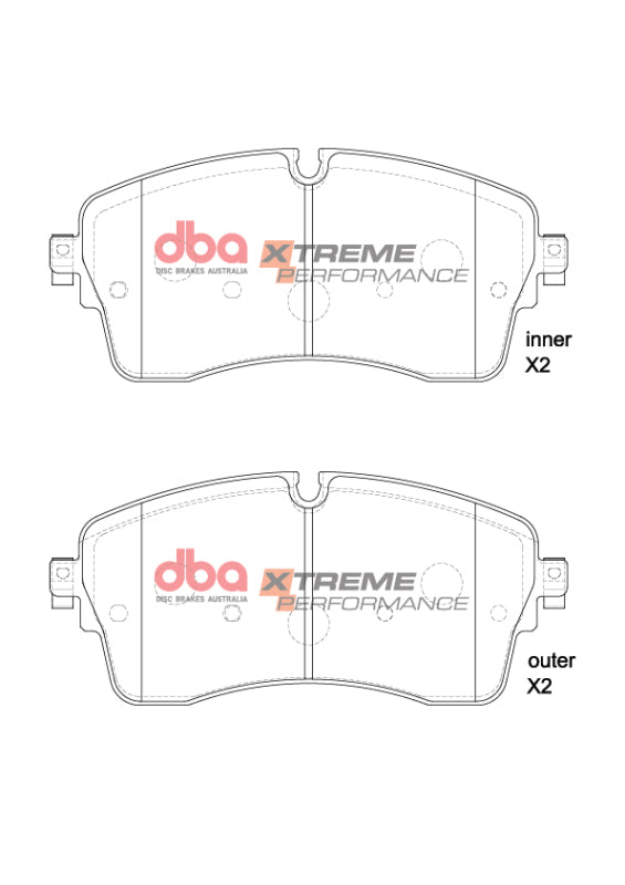 DBA XP Performance Brake Pads - DBA 2018+ Jaguar E-Pace (w/18in Wheels) XP Performance Front Brake Pads