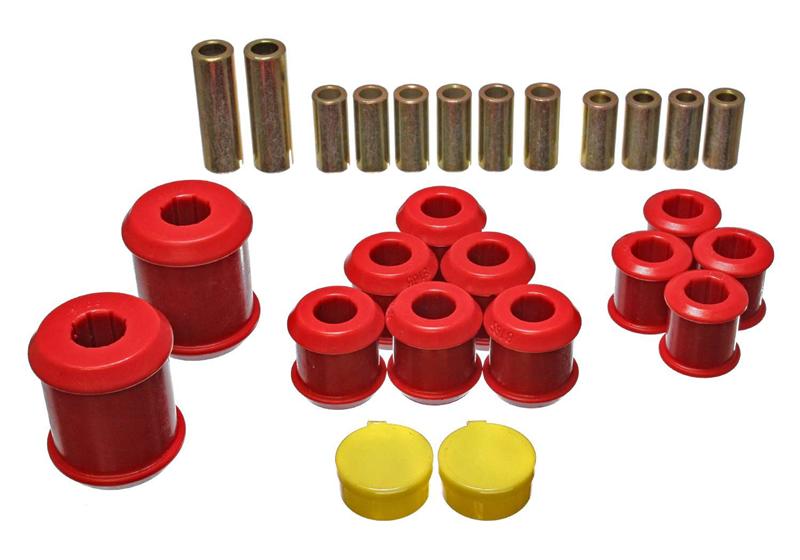 ES Cntrl Arm Bushings - Red - Energy Suspension 95-99 Mitsubishi Eclipse FWD/AWD Red Rear Control Arm Bushing Set
