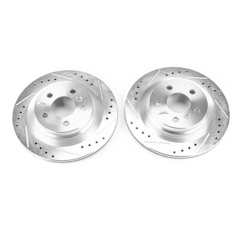 PSB Evolution Drill/Slot Rotor - Power Stop 16-18 BMW X1 Rear Evolution Drilled & Slotted Rotors - Pair