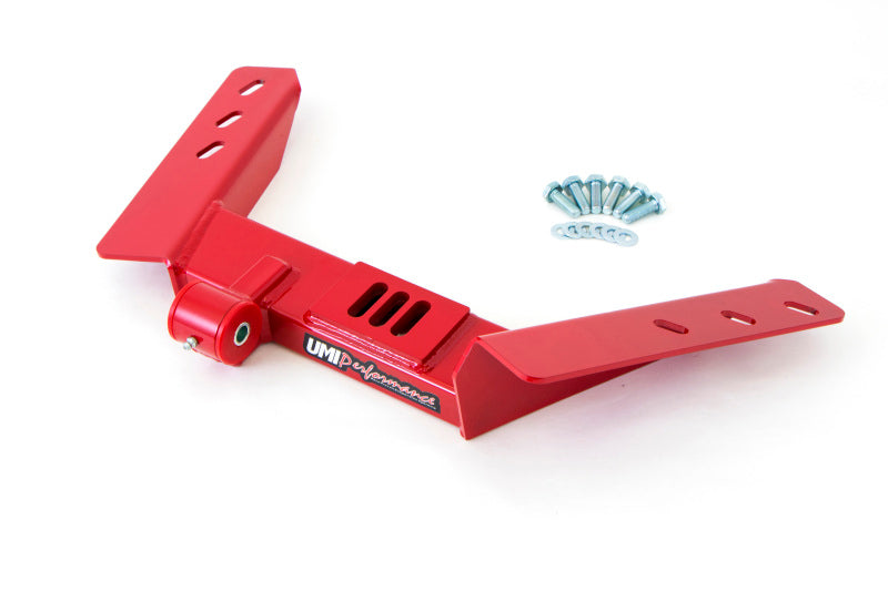 UMI Crossmember Reinforcements - UMI Performance 82-92 GM F-Body Tunnel Mounted Trq. Arm Fits TH400- No Loop - Red