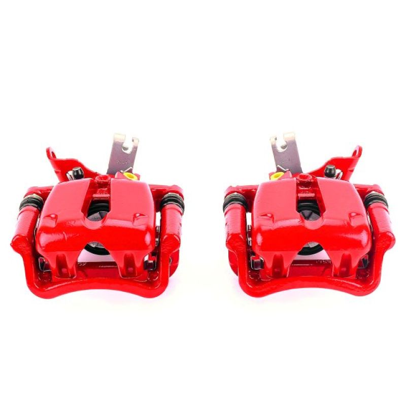 PSB Red Calipers - Power Stop 14-15 Chevrolet Malibu Rear Red Calipers w/Brackets - Pair