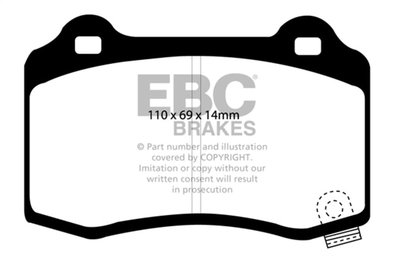 EBC Greenstuff Brake Pad Sets - EBC 12-17 Tesla Model S Electric RWD Greenstuff Rear Brake Pads