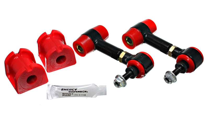 ES Sway Bar Bushings - Red - Energy Suspension 08-14 Subaru WRX Red 16mm Rear Sway Bar Bushing and End Link Set