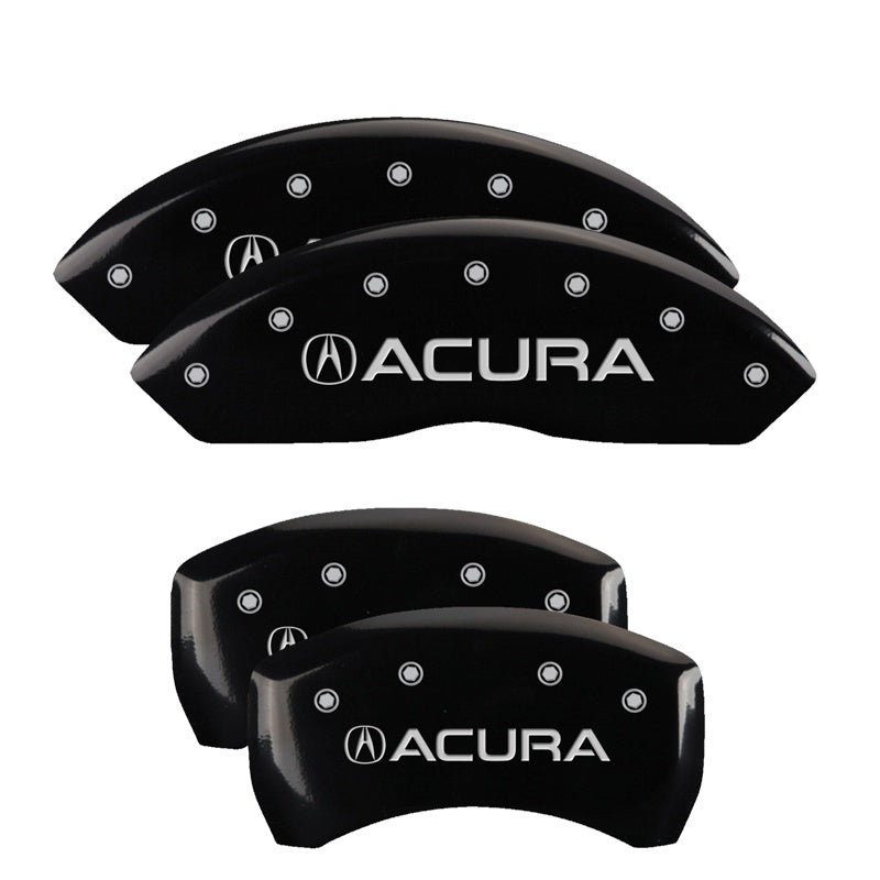 MGP Caliper Covers 4 Logo - MGP 4 Caliper Covers Engraved Front & Rear Acura Black finish silver ch