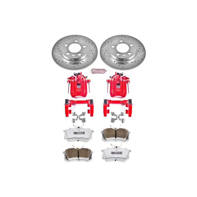 PSB Z26 Street Kit w/Cals - Power Stop 00-06 Audi TT Quattro Rear Z26 Street Warrior Brake Kit w/Calipers