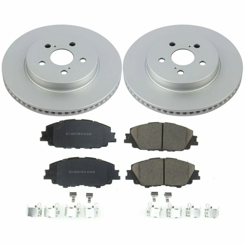 PSB Z17 Evolution Coated Kit - Power Stop 2019 Toyota Corolla Front Z17 Evolution Geomet Coated Brake Kit