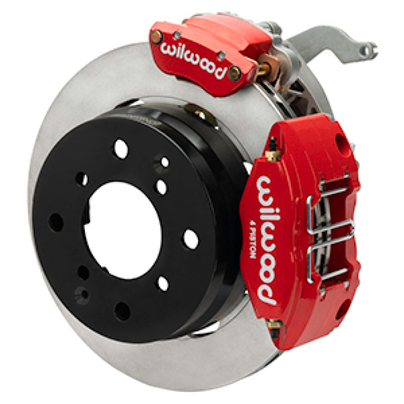 WIL Powerlite Brake Kits - Wilwood 70-76 Porsche 914 Rear Powerlite Brake Kit Plain Face - Red