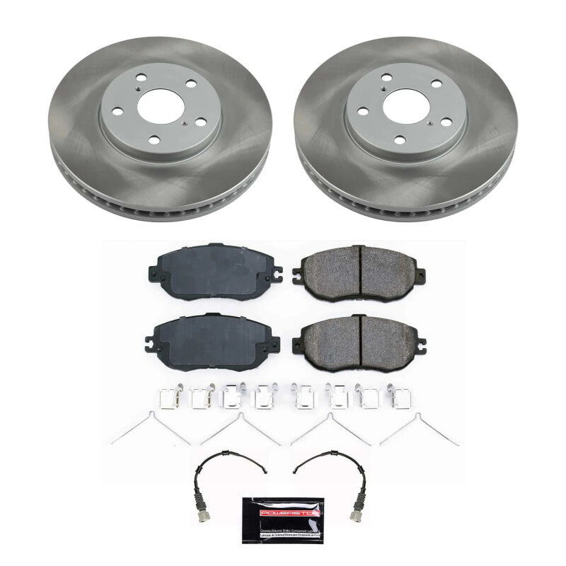 PSB Semi-Coated Rotor Kits - Power Stop 93-94 Lexus LS400 Front Semi-Coated Rotor Kit