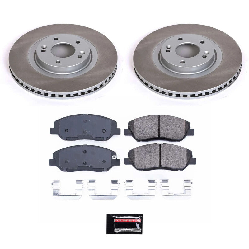 PSB Semi-Coated Rotor Kits - Power Stop 13-16 Hyundai Santa Fe Front Semi-Coated Rotor Kit