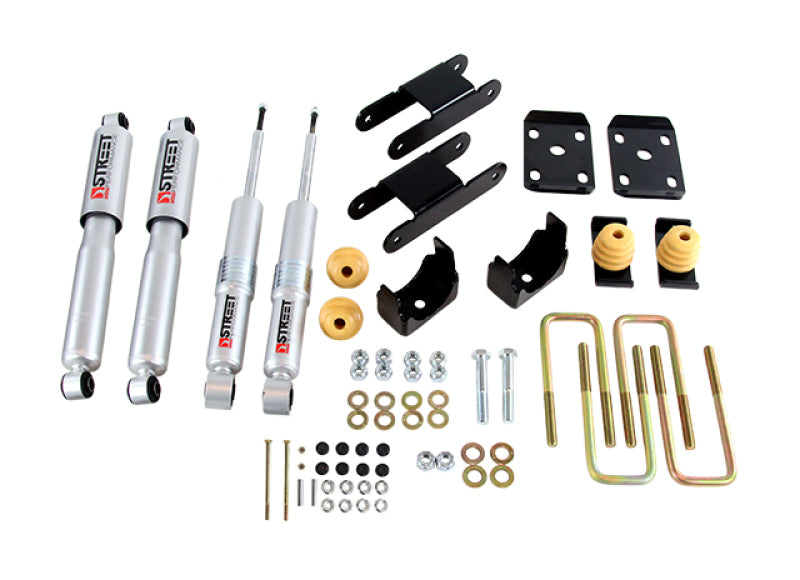 BT Lower Kit w SP Shocks - Belltech 2015 GM Colorado/Canyon Ext Cab Short Bed Lowering Kit w/ND II Shocks - 0-3in F/4in R Drop
