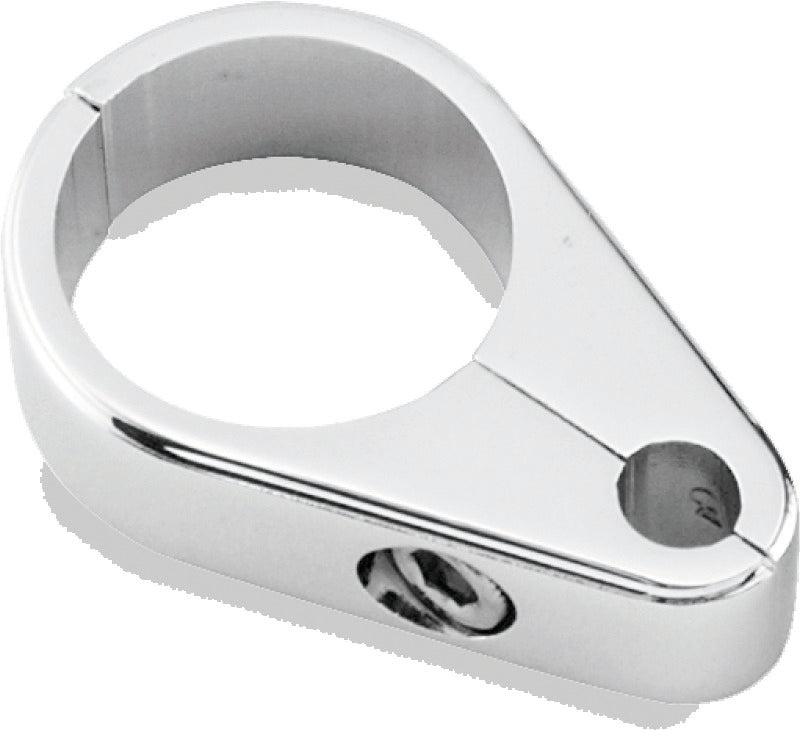 BKC Cable Accessories B - Bikers Choice 1 Inch Chrome Plain Clutch Cable Clamp