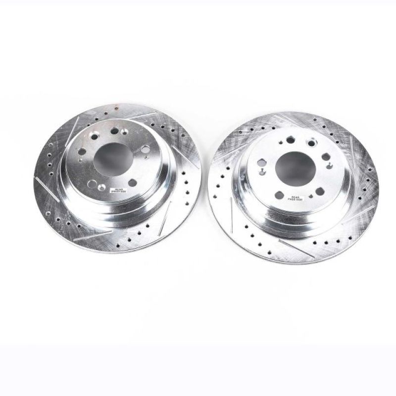 PSB Evolution Drill/Slot Rotor - Power Stop 05-12 Acura RL Rear Evolution Drilled & Slotted Rotors - Pair