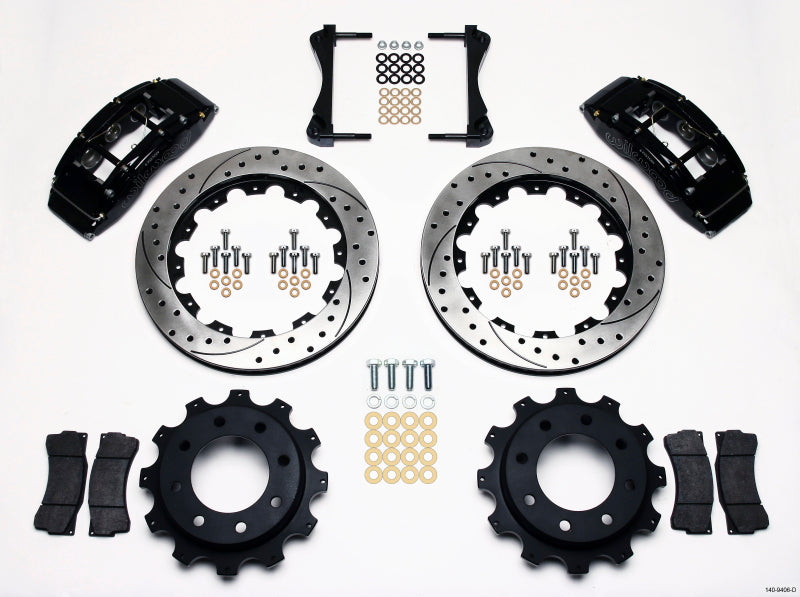 WIL TC6R Brake Kit - Wilwood TC6R Rear Kit 16.00in Drilled 1999-2010 GM Trk 2500 HD 4.84 Cntr