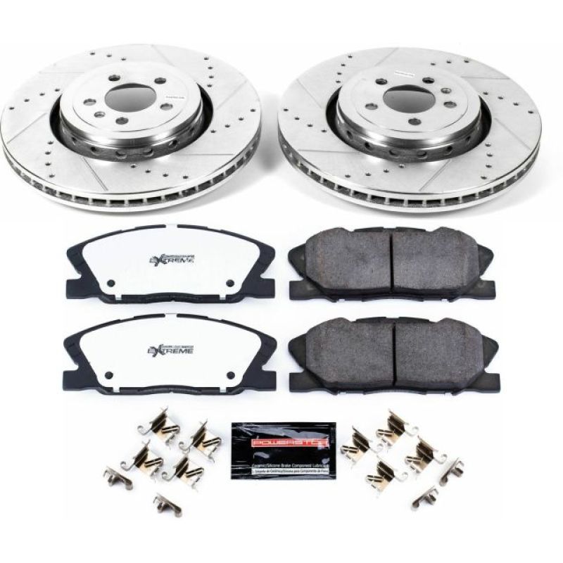 PSB Evolution Drill/Slot Rotor - Power Stop 14-22 Dodge Charger Front Z26 Street Brake Kit