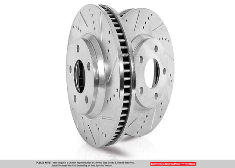 PSB Evolution Drill/Slot Rotor - Power Stop 19-20 Subaru Forester Front Evolution Drilled & Slotted Rotors - Pair