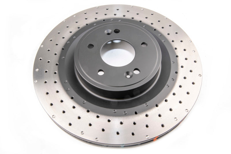 DBA 4000 Slot&Drill Rotors - DBA 2018 Kia Stinger w/ Brembo Brakes Front Drilled & Dimpled 4000 Series Rotor