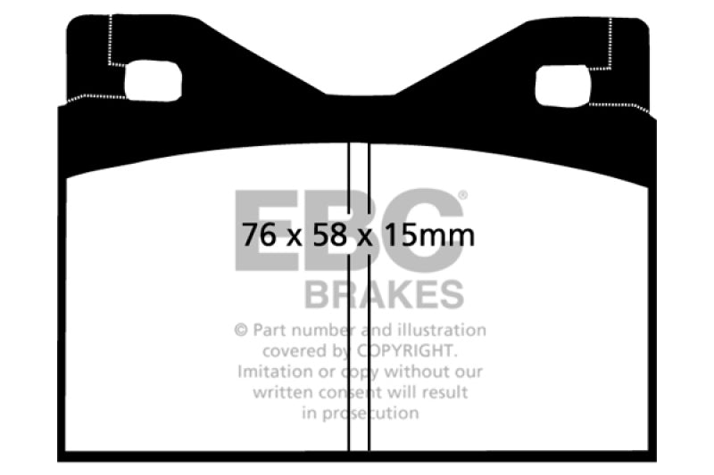 EBC Greenstuff Brake Pad Sets - EBC 71-75 Ferrari 365 GTBB 4.4 Greenstuff Rear Brake Pads