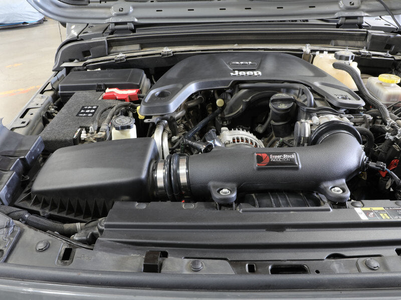 AFE Super Stock Induction System - aFe Super Stock Induction System Pro Dry S Media Jeep 18-21 Wrangler JL / 20-21 Gladiator JT V6-3.6L