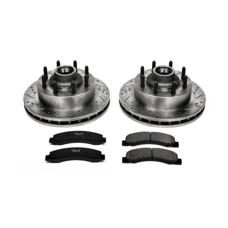 PSB Evolution Drill/Slot Rotor - Power Stop 99-02 Ford F-350 Super Duty Front Z23 Evolution Brake Kit