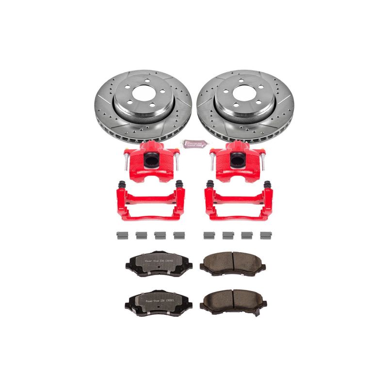 PSB Z36 Truck & Tow Kit w/Cals - Power Stop 07-11 Dodge Nitro Front Z36 Truck & Tow Brake Kit w/Calipers
