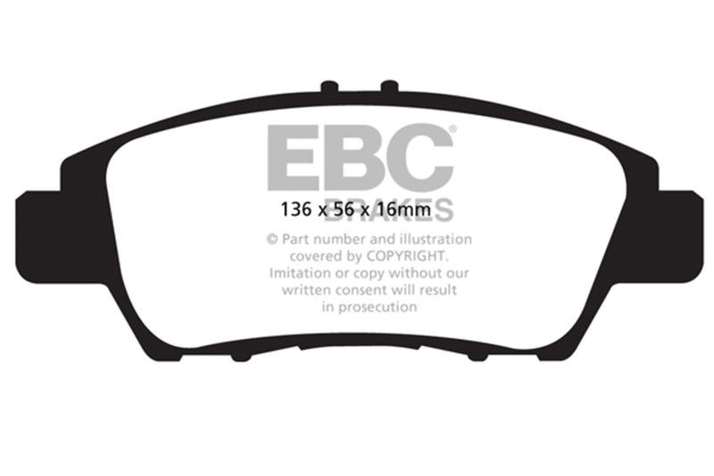 EBC Redstuff Brake Pad Sets - EBC 10-15 Honda CR-Z 1.5LL Hybrid Redstuff Front Brake Pads