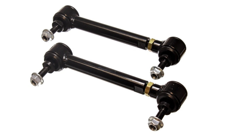 ES End Links - Black - Energy Suspension Universal Black 5-3/4in-6-3/4in inAin Range Pivot Style End Link Set