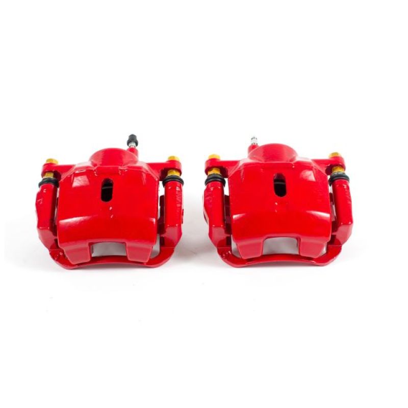 PSB Red Calipers - Power Stop 01-05 Toyota Echo Front Red Calipers w/Brackets - Pair