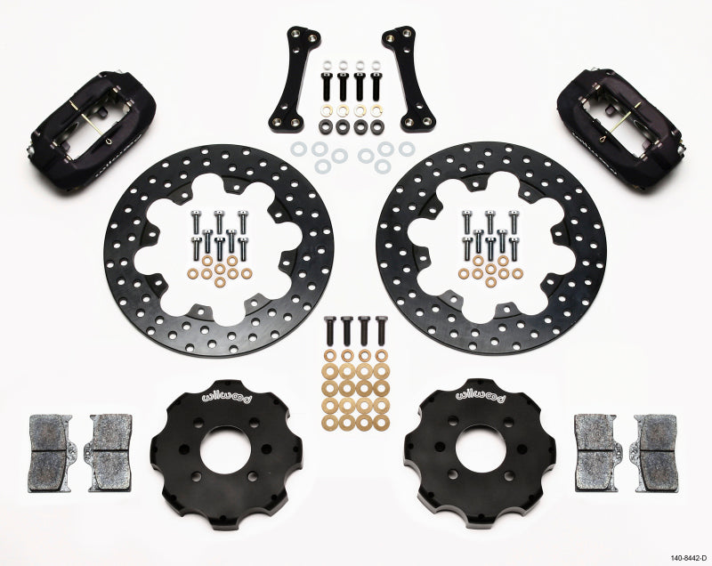 WIL Dynalite Brake Kit - Wilwood Forged Dynalite Front Drag Kit Drilled Rotor Integra/Civic w/Fac.262mm Rtr
