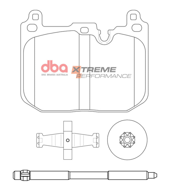 DBA XP Performance Brake Pads - DBA 14-16 BMW 228i (w/M Sport Brakes) Front XP Performance Brake Pads