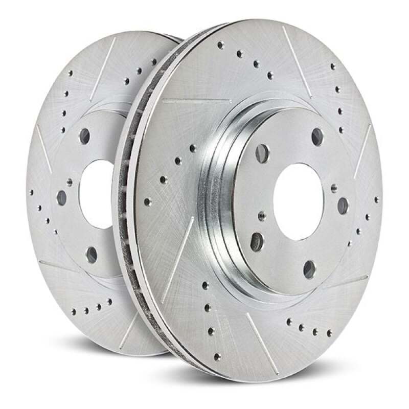 PSB Evolution Drill/Slot Rotor - Power Stop 21-23 Ford Mustang Mach-E Rear Drilled & Slotted Rotor (Pair)