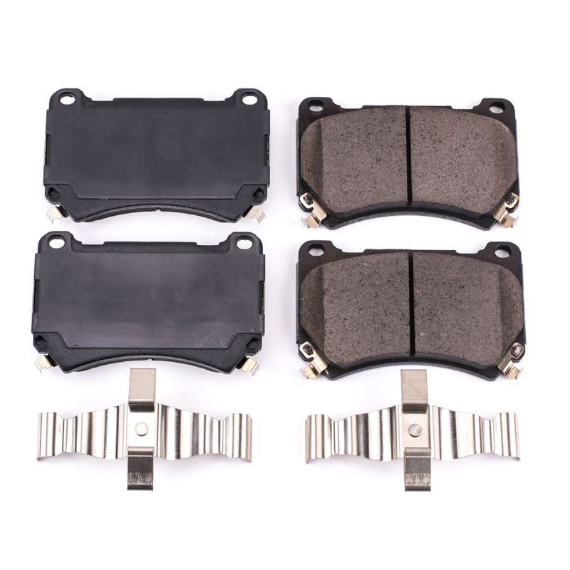 PSB Z17 Evolution Brake Pads - Power Stop 2011 Hyundai Equus Front Z17 Evolution Ceramic Brake Pads w/Hardware