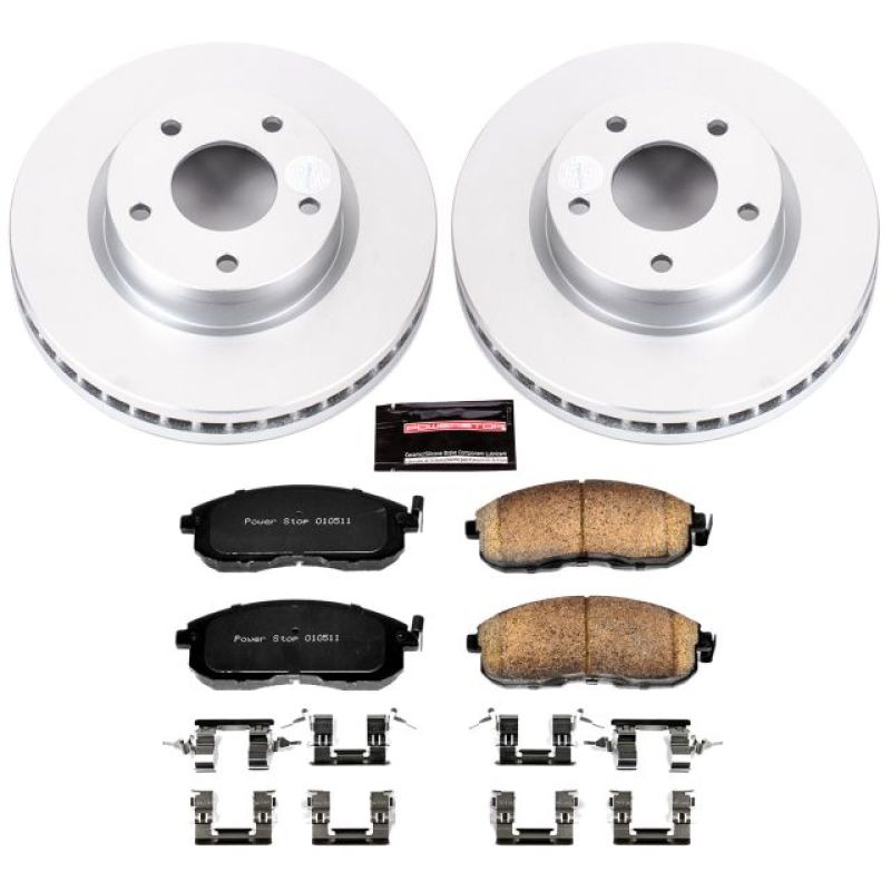 PSB Z17 Evolution Coated Kit - Power Stop 13-18 Nissan Sentra Front Z17 Evolution Geomet Coated Brake Kit