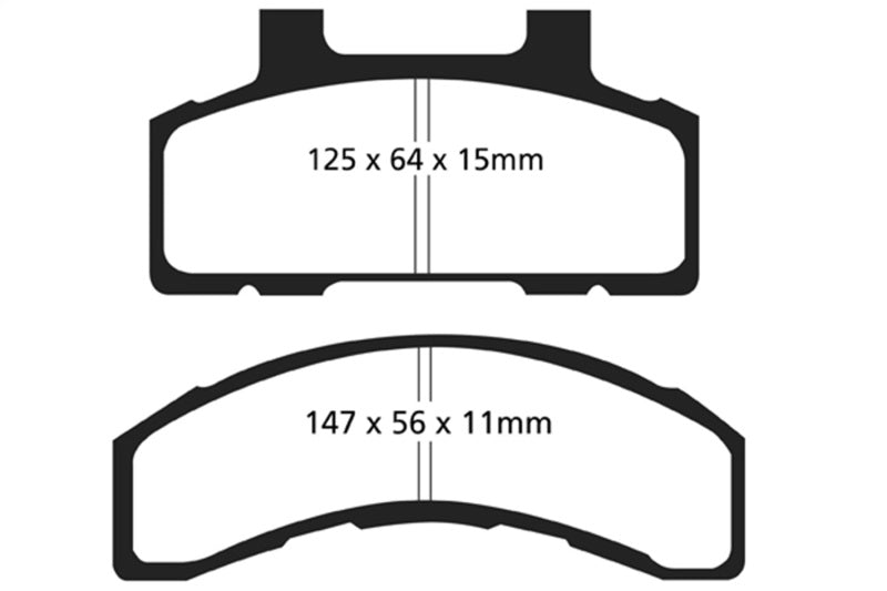 EBC Yellowstuff Brake Pad Sets - EBC 93-96 Buick Century 2.2 Yellowstuff Front Brake Pads