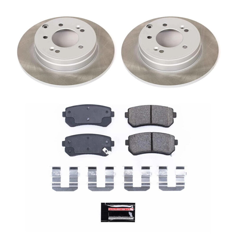 PSB Semi-Coated Rotor Kits - Power Stop 14-16 Kia Cadenza Rear Semi-Coated Rotor Kit
