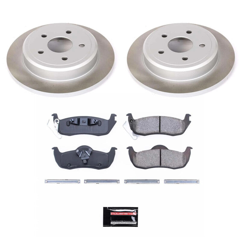 PSB Semi-Coated Rotor Kits - Power Stop 05-10 Jeep Grand Cherokee Rear Semi-Coated Rotor Kit