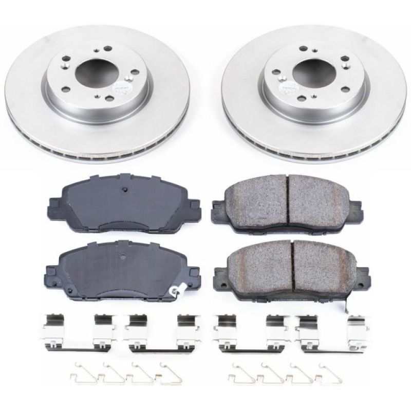 PSB Z17 Evolution Coated Kit - Power Stop 16-17 Honda Accord Front Z17 Evolution Geomet Coated Brake Kit