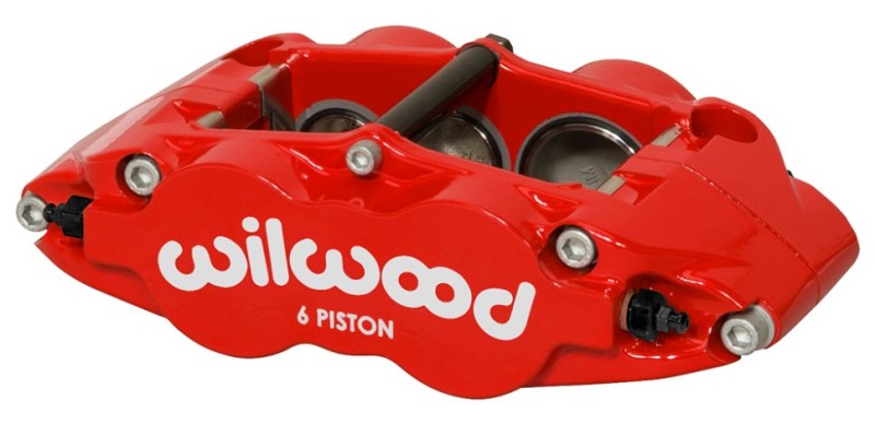 WIL Superlite Caliper - Wilwood Caliper Forged Narrow Superlite R/H FNSL6R-DS Dust Seal 1.62/1.12 1.10in Rotor Width - Red