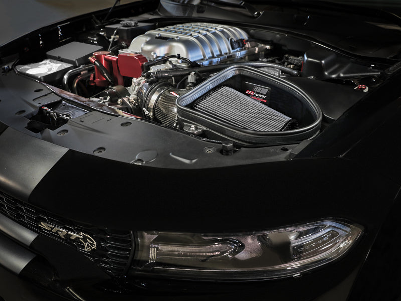 AFE Track Series Intake - aFe Dodge Charger SRT Hellcat Redeye 21-23 V8-6.2L Track Series Stage-2 Carbon Fiber Intake System