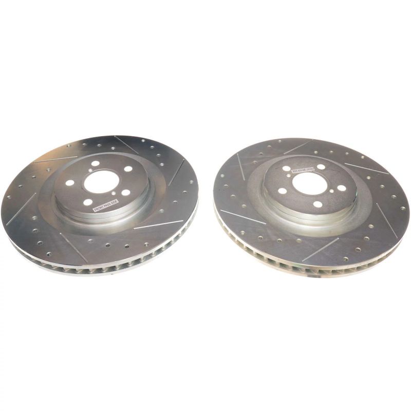 PSB Evolution Drill/Slot Rotor - Power Stop 16-17 Lexus GS200t Front Evolution Drilled & Slotted Rotors - Pair