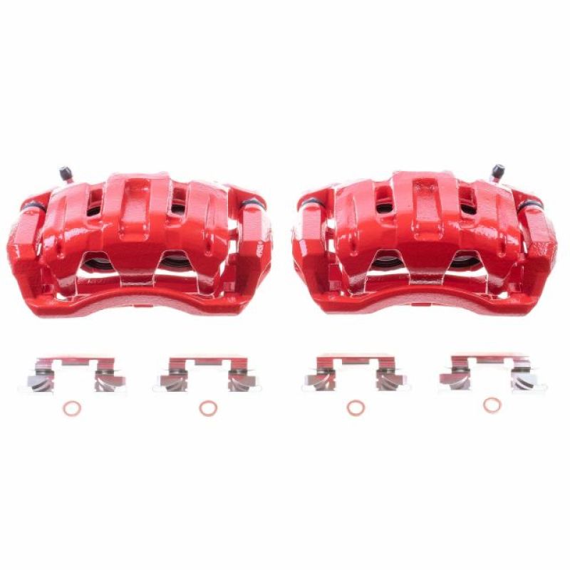 PSB Red Calipers - Power Stop 07-12 Acura RDX Front Red Calipers w/Brackets - Pair