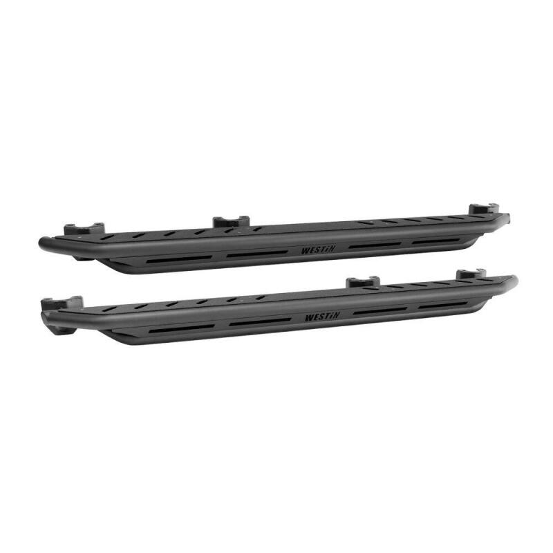 WES Snyper Rock Rail Steps - Westin/Snyper 2018+ Jeep Wrangler JL Unlimited 4DR Triple Tube Rock Rail Steps - Textured Black