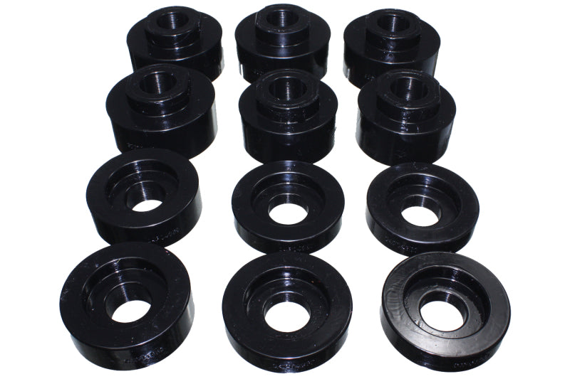 ES Body Mounts - Black - Energy Suspension 08-16 Ford F-250/F-350/F-450/F-550 Super Duty STD/Super Cab Black Body Mount Set